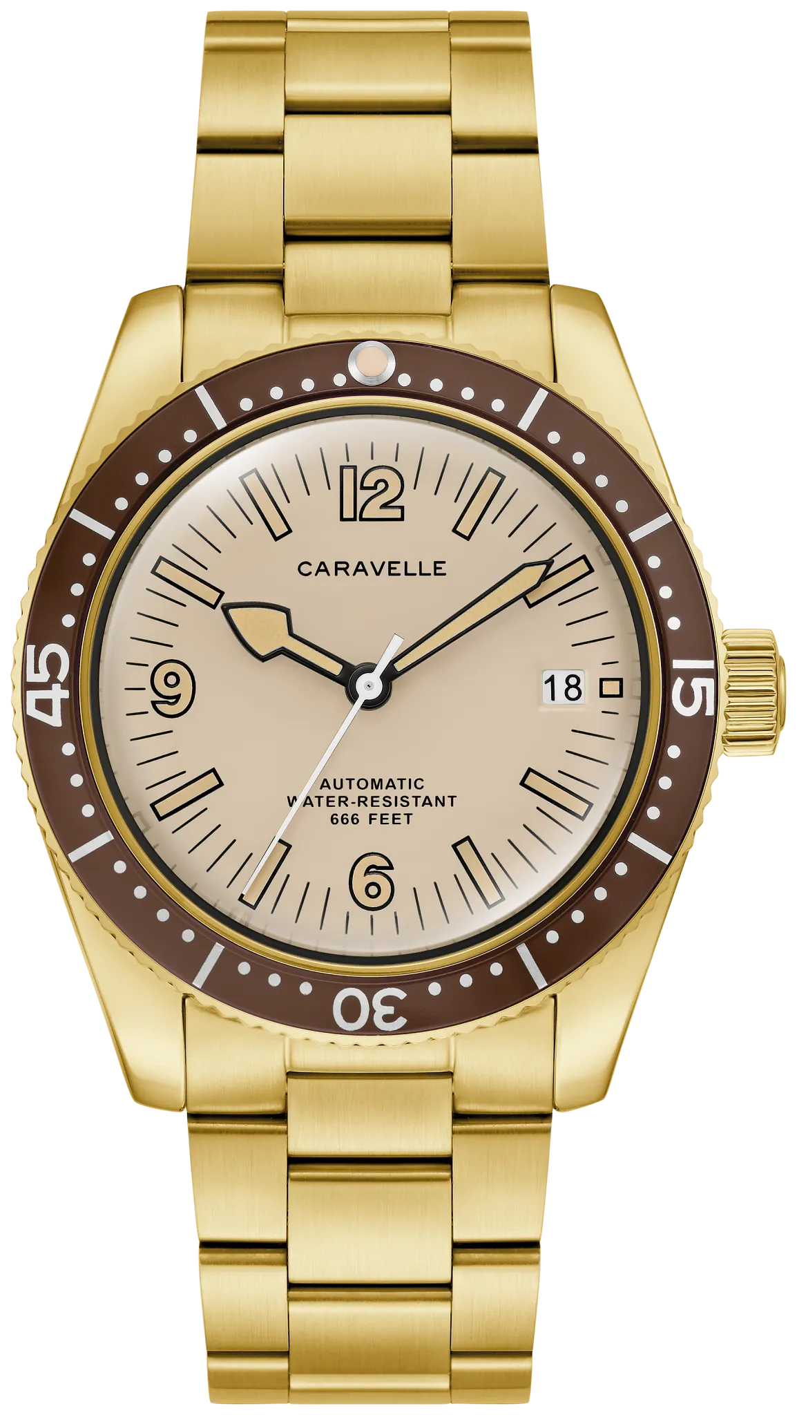 Beige Dial Stainless Steel Bracelet Vintage Sea Hunter 44B133 | Bulova
